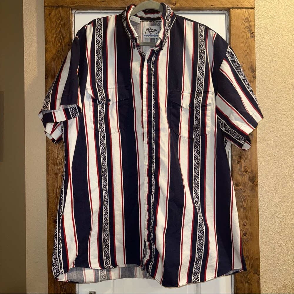 Vintage Short Sleeve Button Up Roper